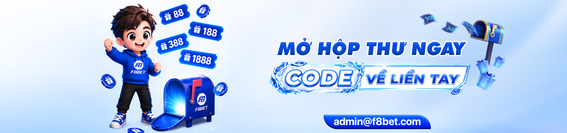sự kiện mở hộp thư tại f8bet nhận code